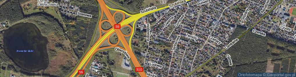 Zdjęcie satelitarne Hodowlana ul.